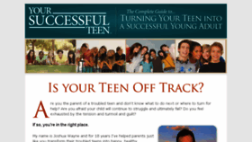 What Yoursuccessfulteen.com website looked like in 2016 (7 years ago)