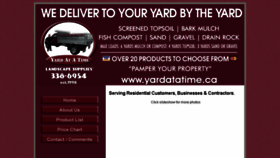 What Yardatatime.ca website looked like in 2016 (7 years ago)