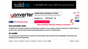 What Yonverter.com website looked like in 2016 (7 years ago)