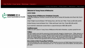 What Yvm.com.au website looked like in 2016 (7 years ago)