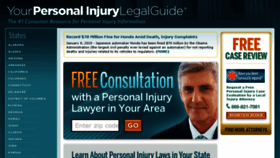 What Yourpersonalinjurylegalguide.com website looked like in 2016 (7 years ago)