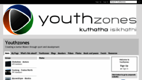 What Youthzones.co.za website looked like in 2016 (7 years ago)