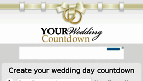 What Yourweddingcountdown.com website looked like in 2016 (7 years ago)