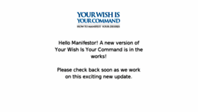 What Yourwishisyourcommand.com website looked like in 2017 (7 years ago)