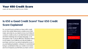 What Your650score.com website looked like in 2017 (7 years ago)