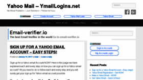 What Ymaillogins.net website looked like in 2017 (7 years ago)