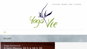 What Yogavie.ca website looked like in 2017 (7 years ago)