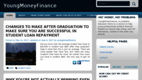 What Youngmoneyfinance.com website looked like in 2017 (6 years ago)