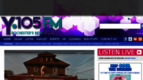 What Y105fm.com website looked like in 2017 (6 years ago)