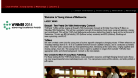 What Yvm.com.au website looked like in 2017 (6 years ago)