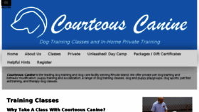 What Yourcourteouscanine.com website looked like in 2017 (6 years ago)