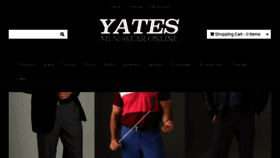 What Yatesmenswear.com.au website looked like in 2017 (6 years ago)