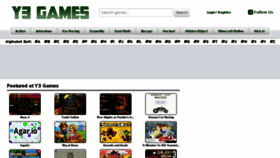 What Y3games.org website looked like in 2017 (8 years ago)