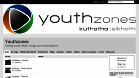 What Youthzones.co.za website looked like in 2017 (6 years ago)