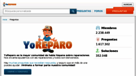 What Yoreparo.com website looked like in 2017 (6 years ago)