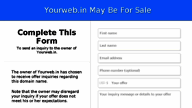 What Yourweb.in website looked like in 2017 (6 years ago)