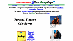 What Yourmoneypage.com website looked like in 2017 (6 years ago)