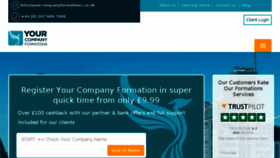 What Yourcompanyformations.co.uk website looked like in 2018 (7 years ago)