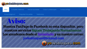What Yodesbloqueo.com website looked like in 2018 (6 years ago)