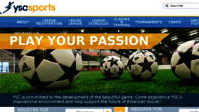 What Yscsports.com website looked like in 2018 (6 years ago)