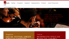 What Youngartistsbayreuth.de website looked like in 2018 (6 years ago)