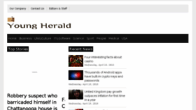 What Youngherald.com website looked like in 2018 (6 years ago)