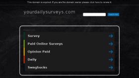 What Yourdailysurveys.com website looked like in 2018 (6 years ago)