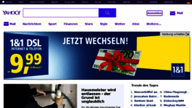 What Yahoo.de website looked like in 2018 (5 years ago)