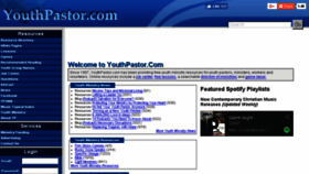 What Youthpastor.com website looked like in 2018 (5 years ago)