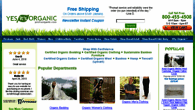 What Yesitsorganic.com website looked like in 2018 (5 years ago)