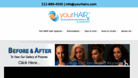 What Yourhairx.com website looked like in 2018 (5 years ago)