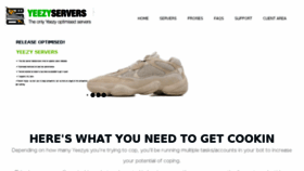 What Yeezyservers.com website looked like in 2018 (5 years ago)