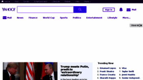 What Yahoo.no website looked like in 2018 (5 years ago)