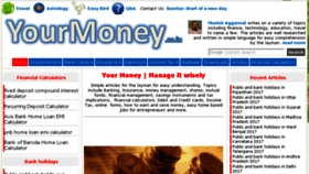 What Yourmoney.co.in website looked like in 2018 (5 years ago)