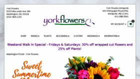 What Yorkflowers.com website looked like in 2018 (5 years ago)