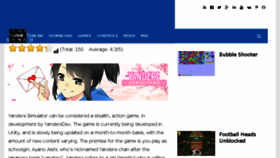 What Yandere.games website looked like in 2018 (5 years ago)