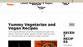 What Yummyvegetarianrecipes.com website looked like in 2018 (5 years ago)