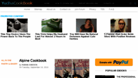 What Yudhacookbook.com website looked like in 2018 (5 years ago)
