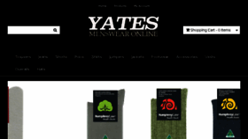 What Yatesmenswear.com.au website looked like in 2018 (5 years ago)