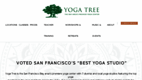 What Yogatreesf.com website looked like in 2018 (5 years ago)