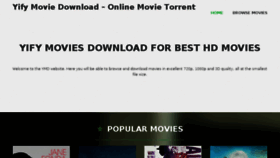 What Yifymoviedownload.com website looked like in 2018 (5 years ago)