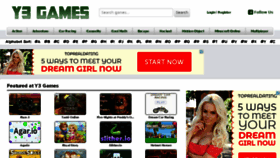 What Y3games.org website looked like in 2018 (7 years ago)