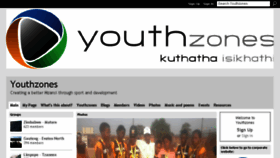 What Youthzones.co.za website looked like in 2018 (5 years ago)