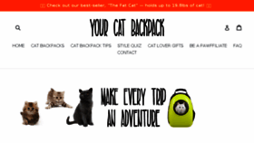 What Yourcatbackpack.com website looked like in 2018 (5 years ago)