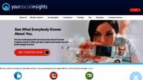 What Yoursocialinsights.co.uk website looked like in 2018 (5 years ago)