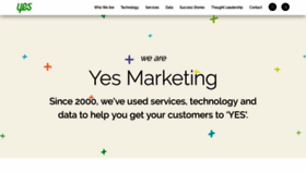 What Yesmarketing.com website looked like in 2018 (5 years ago)