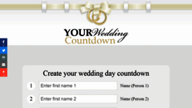 What Yourweddingcountdown.com website looked like in 2018 (5 years ago)