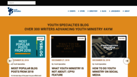 What Youthspecialties.com website looked like in 2018 (5 years ago)