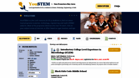 What Youstem.org website looked like in 2019 (5 years ago)