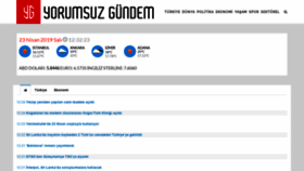 What Yorumsuzgundem.com website looked like in 2019 (5 years ago)